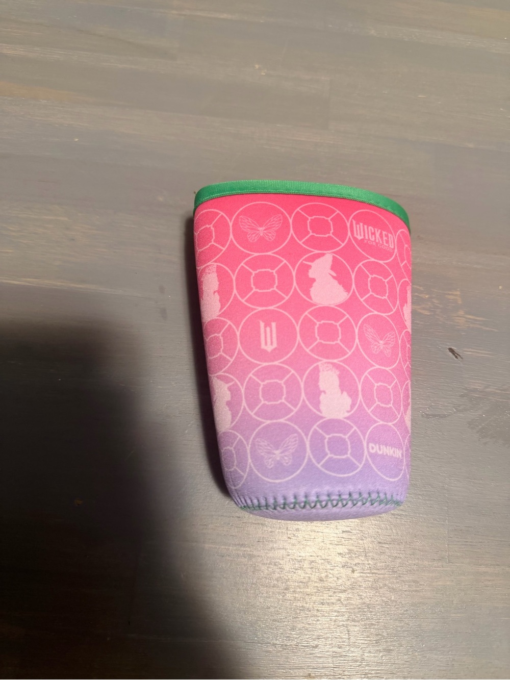 Dunkin' Gradient Pink Purple Neoprene Cup Sleeve